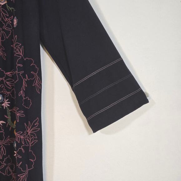 J. Jill Women's Black Pullover Embroidered Dress. Size Small. - Picture 3 of 5